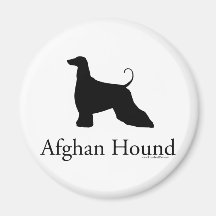 Afghan Hound Silhouette Magnets