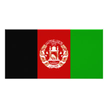 Afghanistan flag customized photo card