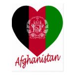 Afghanistan Flag Heart Postcard