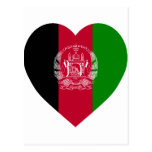 Afghanistan Flag Heart Postcard