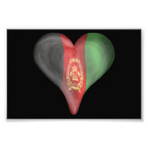 Afghanistan Flag In A Heart Photo Print