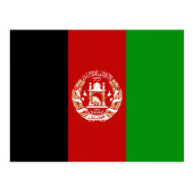 Afghanistan Flag Postcard