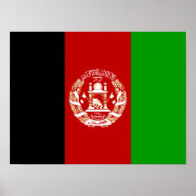 Afghanistan Flag Poster
