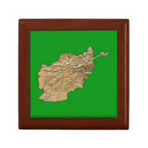 Afghanistan Map Gift Box