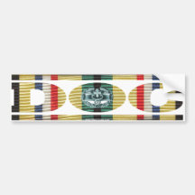 Afghanistan Ribbon Doc - CMB Bumper Stickers