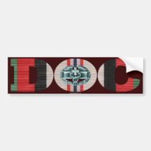 Afghanistan Ribbon Doc - CMB Bumper Stickers