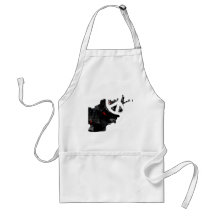 Afghanistan Trendy Peace Sign with Afghan map Apron