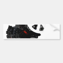 Afghanistan Trendy Peace Sign with Afghan map Bumper Stickers