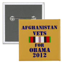 Afghanistan Vets for Obama 2012 Pinback Button