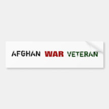 AFGHANISTAN WAR VETERANS BUMPER STICKER