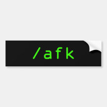 /afk bumper stickers