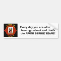 AFOSI Strike Team Bumper Sticker