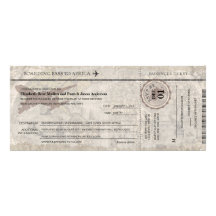 Africa Boarding Pass iWedding  Invitation