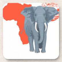 Africa Elephant Drink Coaster