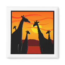 Africa-Giraffes Refrigerator Magnets