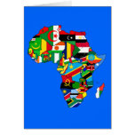 Africa map of Africa African Country flag map Cards