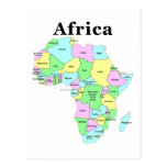 Africa - Political Map Post Card