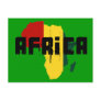 Africa Reggae Rasta flag of Africa Map Postcards