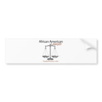 African America Lawyer Bumper Sticker