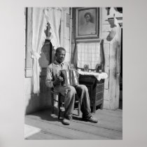 African American Accordion Player, 1941 Posters