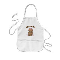 African American Baby Girl and Bear Aprons