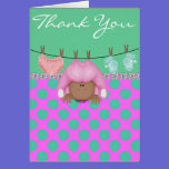 AFRICAN AMERICAN BABY SHOWER THANK YOU CARD cards