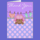 AFRICAN AMERICAN BABY SHOWER THANK YOU CARD cards