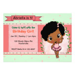 African American Ballet or Dance Birthday Party Invites