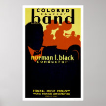 African American Band 1936 WPA Print