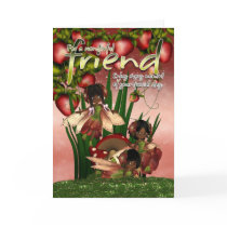 African American Birthday Card - Friend - Moonies