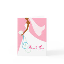 African American Bride - Thank You Cards