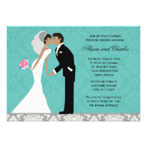 African American Couples Wedding Shower Invitation invitations