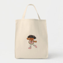 African American Dancing Girl Canvas Bags