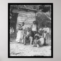 African American Family on Smith's Plantation 1862 Print