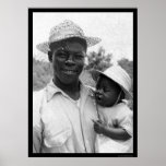 African American Father and Baby 1935 Poster