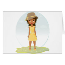 African American Girl Greeting Card