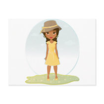 African American Girl Postcard