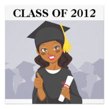 African American Graduate Personalized Invites