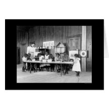 African American Kindergarten in Hampton, VA 1899 Card