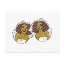 African-American Lesbian Wedding Postcards