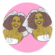 African-American Lesbian Wedding Sticker