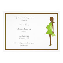 African American Mom Baby Shower Invitation