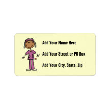African American Nurse Custom Address Label