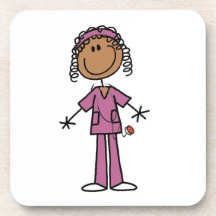 African American Nurse Drink Coaster