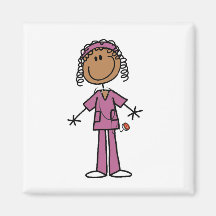 African American Nurse Fridge Magnets