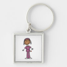 African American Nurse Key Chain