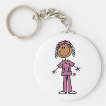 African American Nurse Key Chain