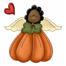 african american pumpkin angel photo sculptures