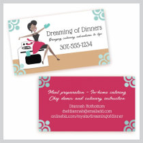African American retro housewife cooking baking Business Card Template