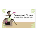 African American retro housewife cooking baking Business Card Template